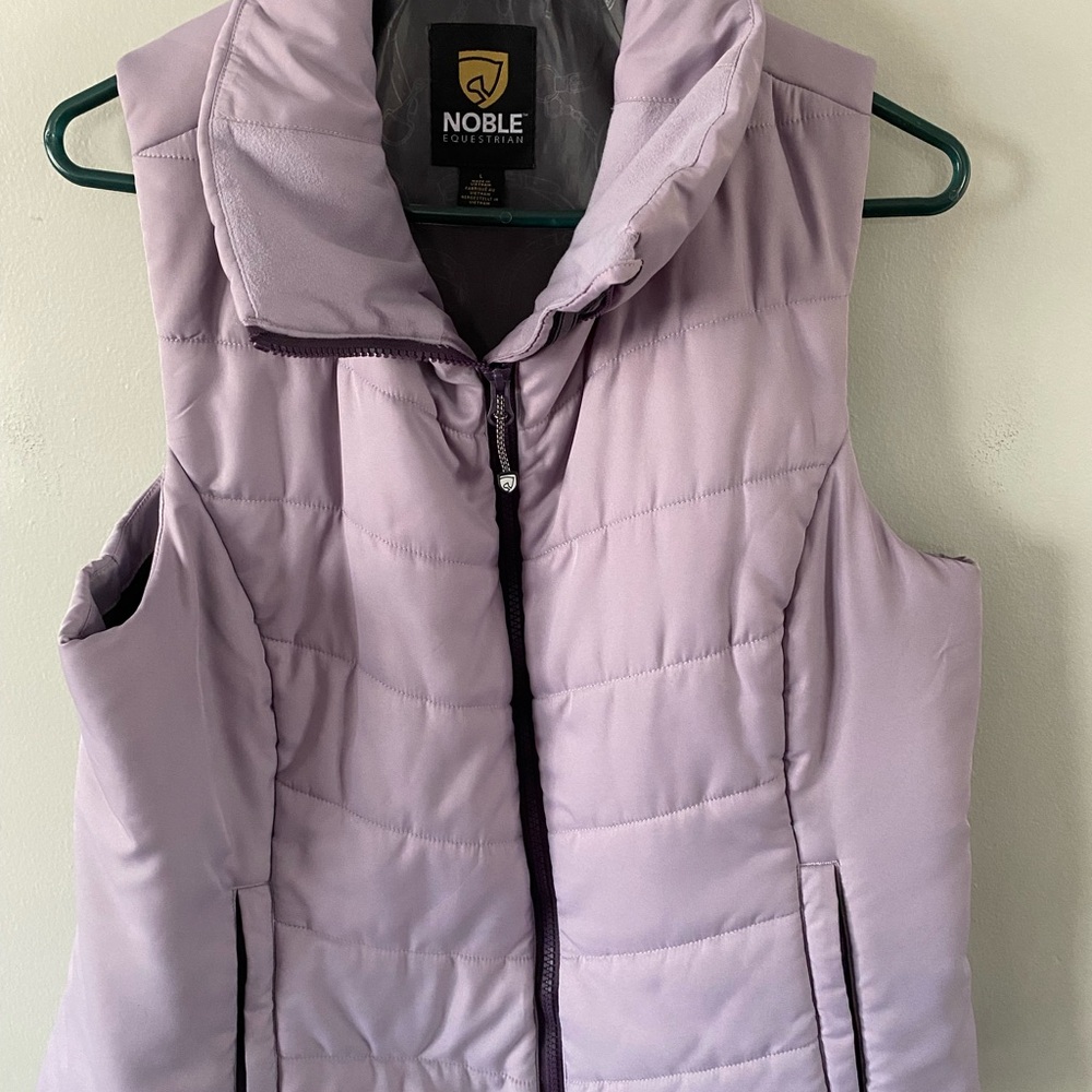 Noble Equestrian Lavender Women's Quilted Vest size‎ large